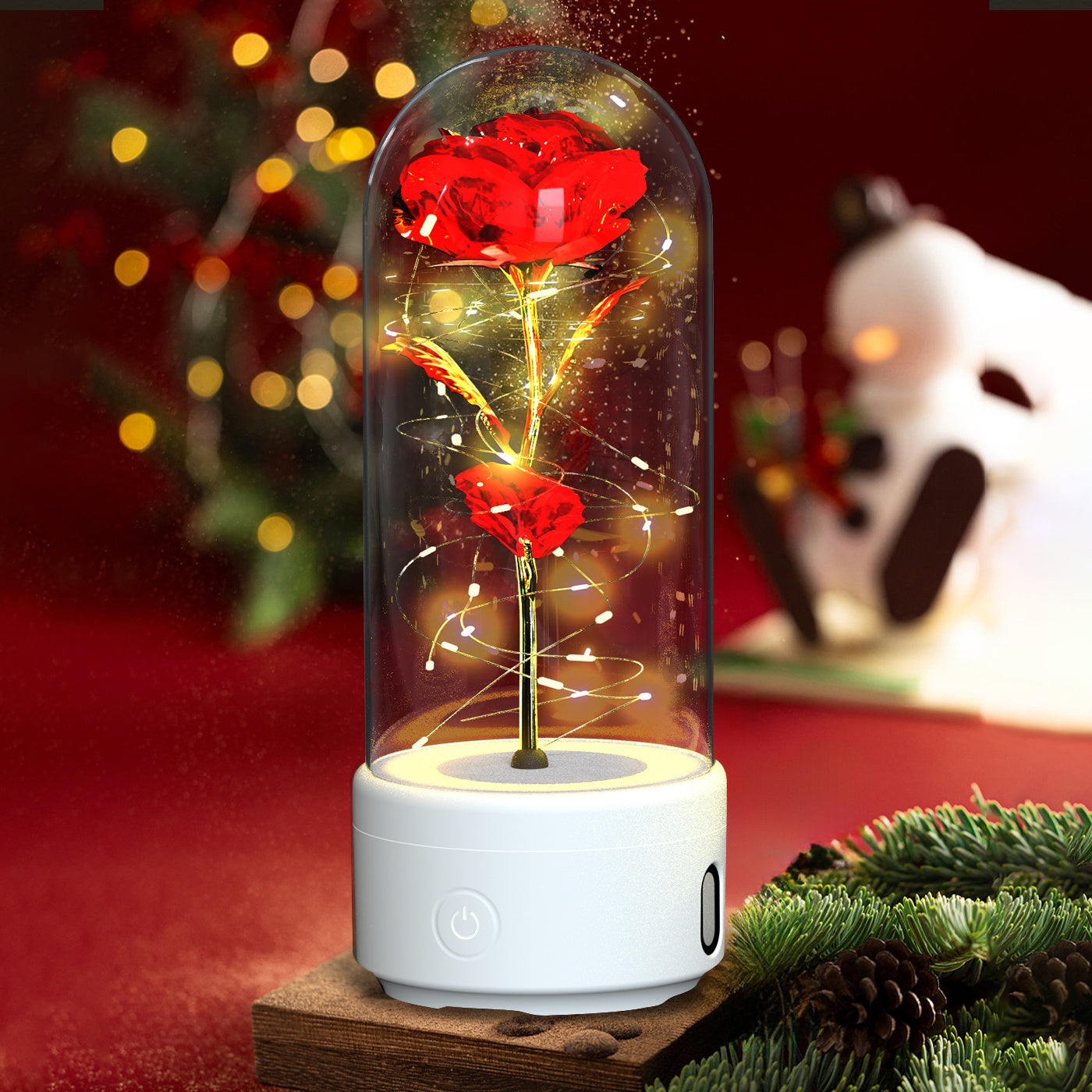 "2-in-1 Rose LED Light Speaker"