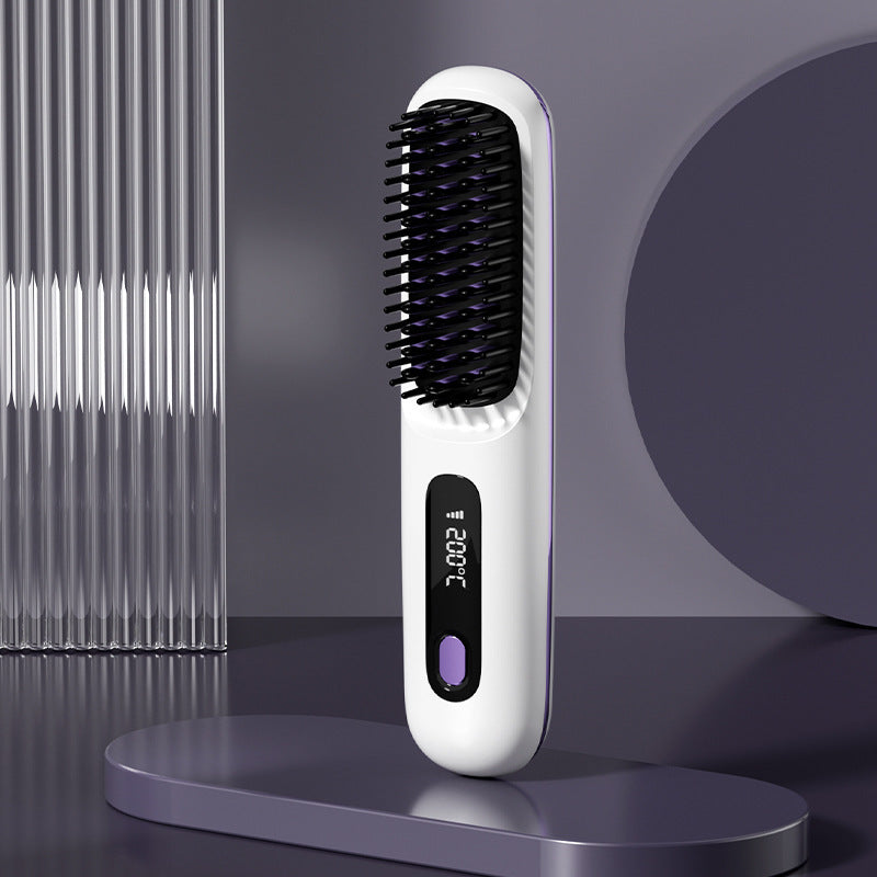 "2-in-1 Wireless Hair Straightener Comb"