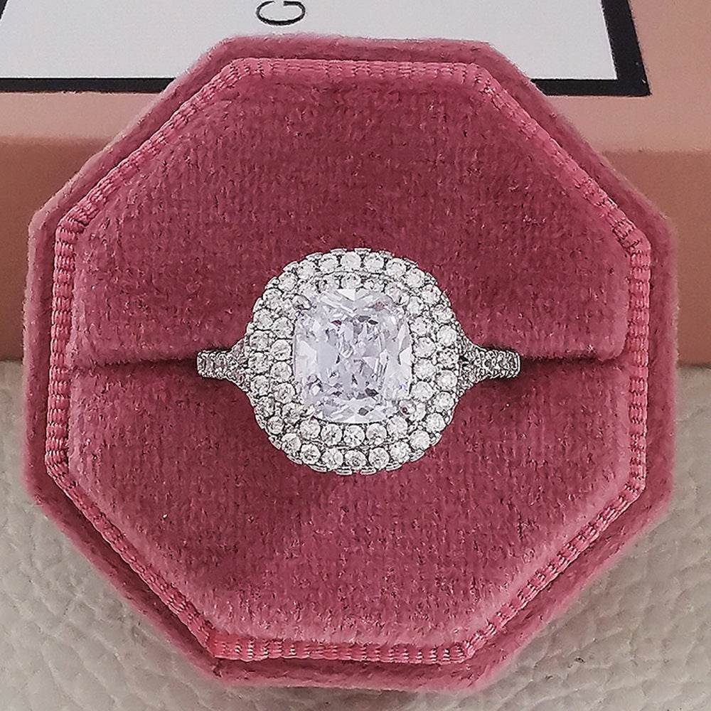Fashion Jewelry Luxury Multicolor Charm Cubic Zirconia Wedding Rings For Women T Shape Stone Party Jewelry Gifts - terrifictrend
