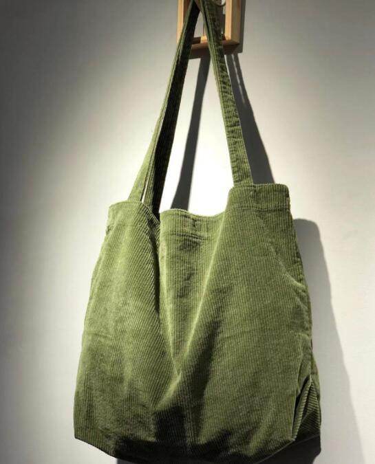 Washed Corduroy Handbag Simple Retro One Shoulder Women's Bag - terrifictrend