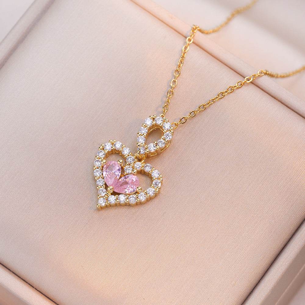Exquisite Luxury Rhinestone Crystal Heart Pendants Necklaces For Women Party Jewelry Gifts Fashion Jewelry - terrifictrend