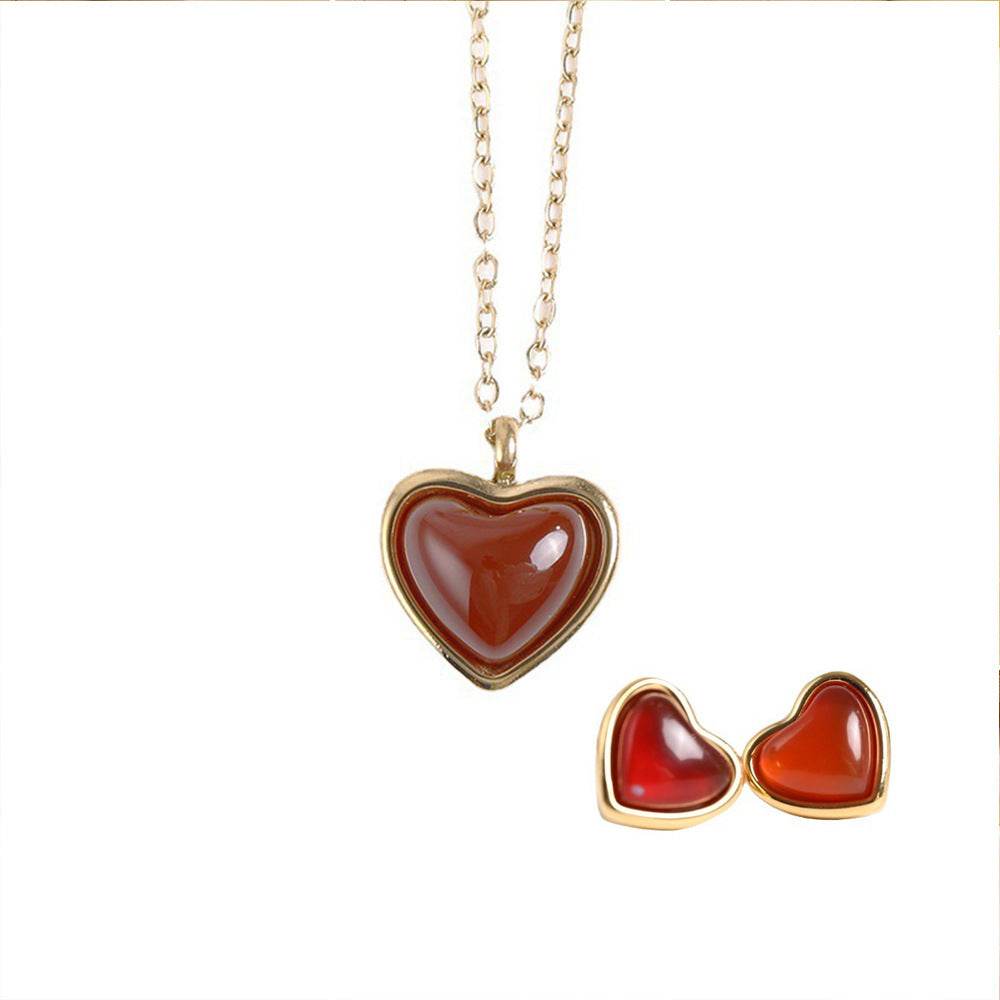 Stainless Steel Necklace Earrings Women's Jewelry Suit - terrifictrend