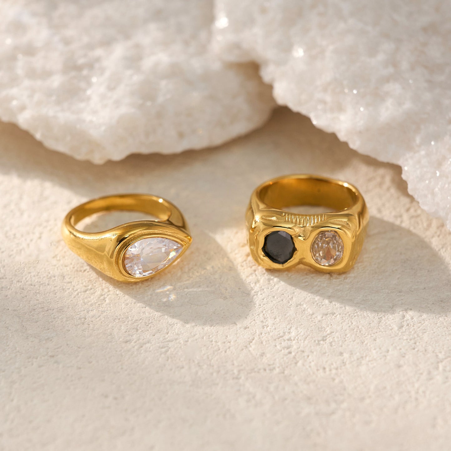 "18K Gold Plated Zircon Ring"