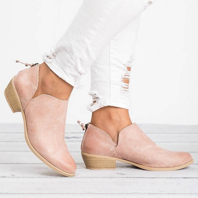 Autumn Women Shoes Retro High Heel Ankle Boots - terrifictrend