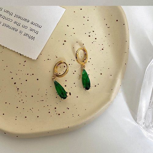 Emerald Horse Eye Zircon Earrings Pendant For Women - terrifictrend