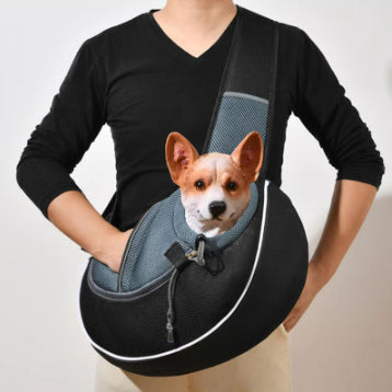 "Portable Crossbody Pet Carrier Bag"