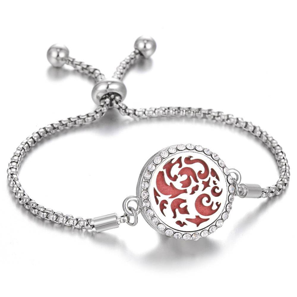 2024 New Kaleidoscope Aromatherapy Bracelet Perfume Essential Oil Diffuser Locket Bracelet Charms Women Aroma Diffuser Jewelry - terrifictrend