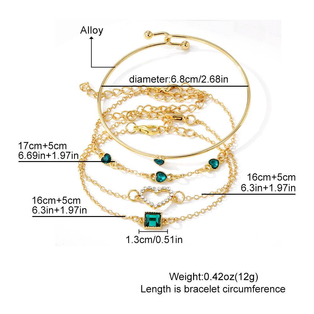 Fashion Vintage Inlaid Lvzuan Square Bracelet - terrifictrend