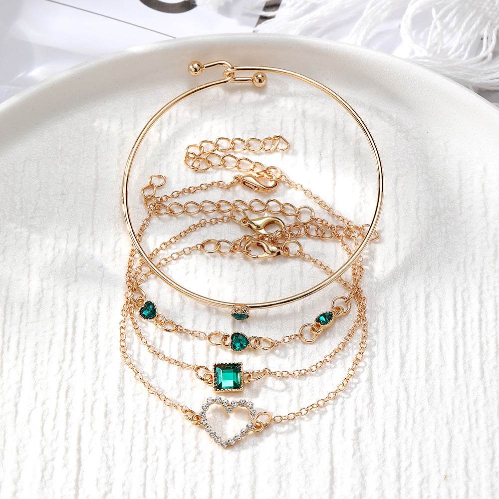 Fashion Vintage Inlaid Lvzuan Square Bracelet - terrifictrend