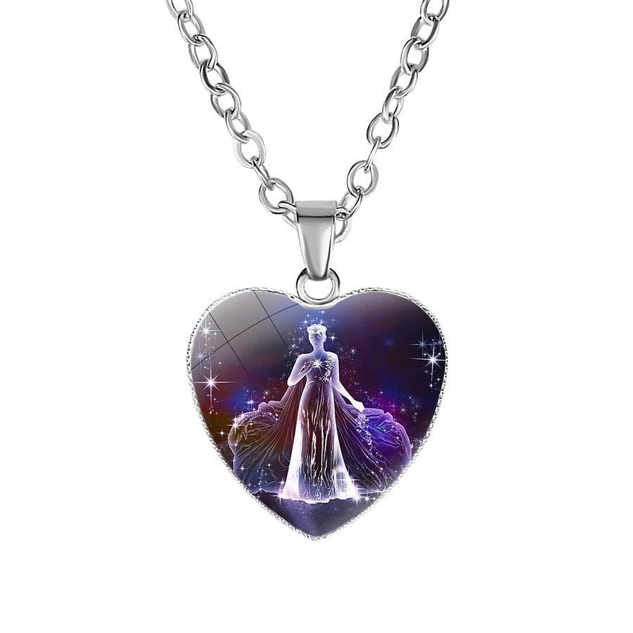 Women's Zodiac Heart Pendant Necklace - terrifictrend