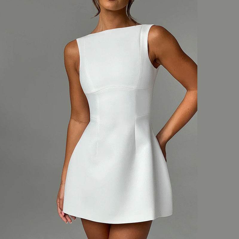 Sexy Slim-fitting Backless Dress Summer Sleeveless Short Dresses - terrifictrend