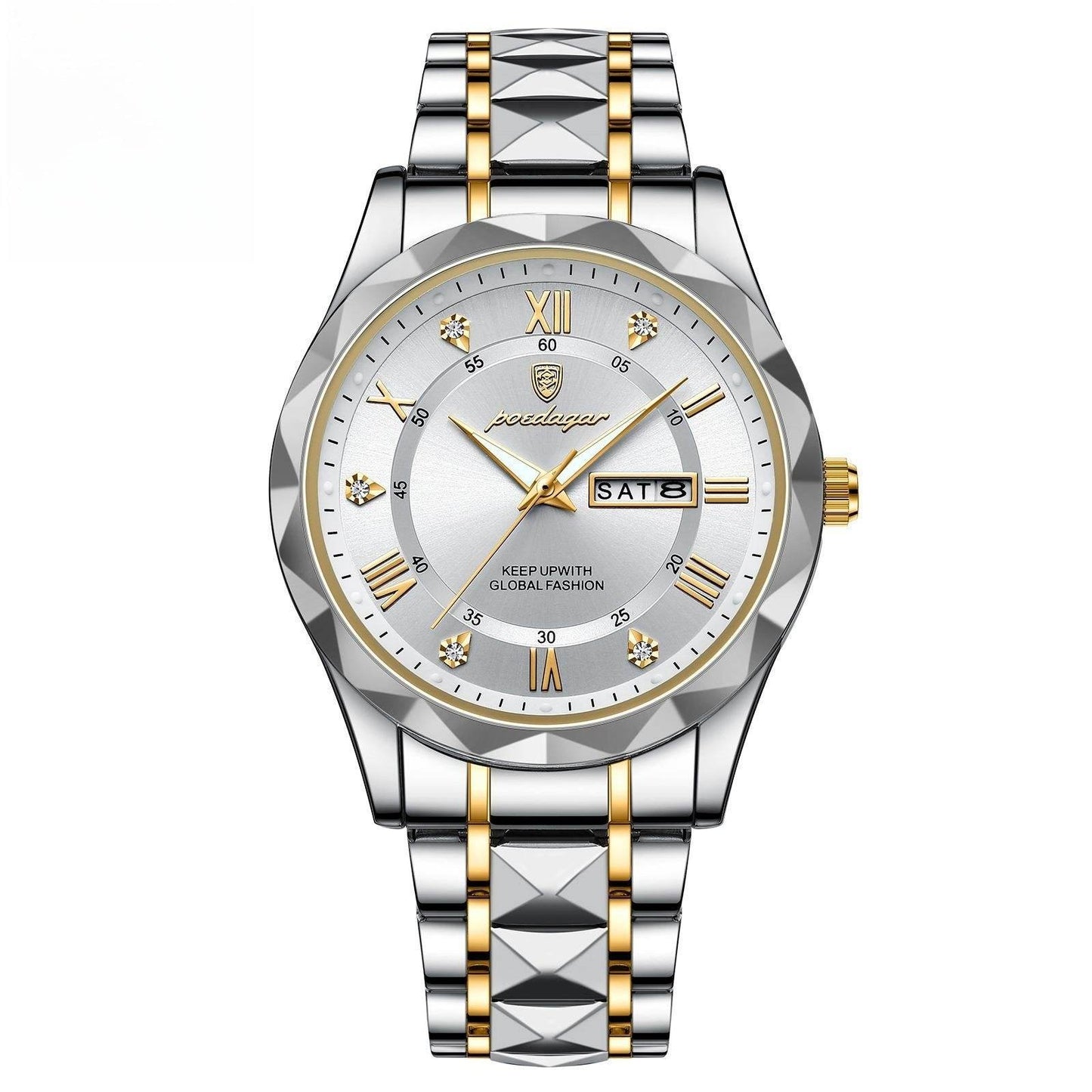 Men's Waterproof Double Calendar Luminous Quartz Watch - terrifictrend