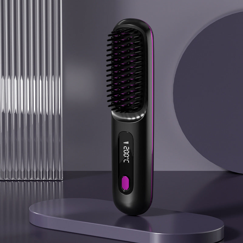 "2-in-1 Wireless Hair Straightener Comb"