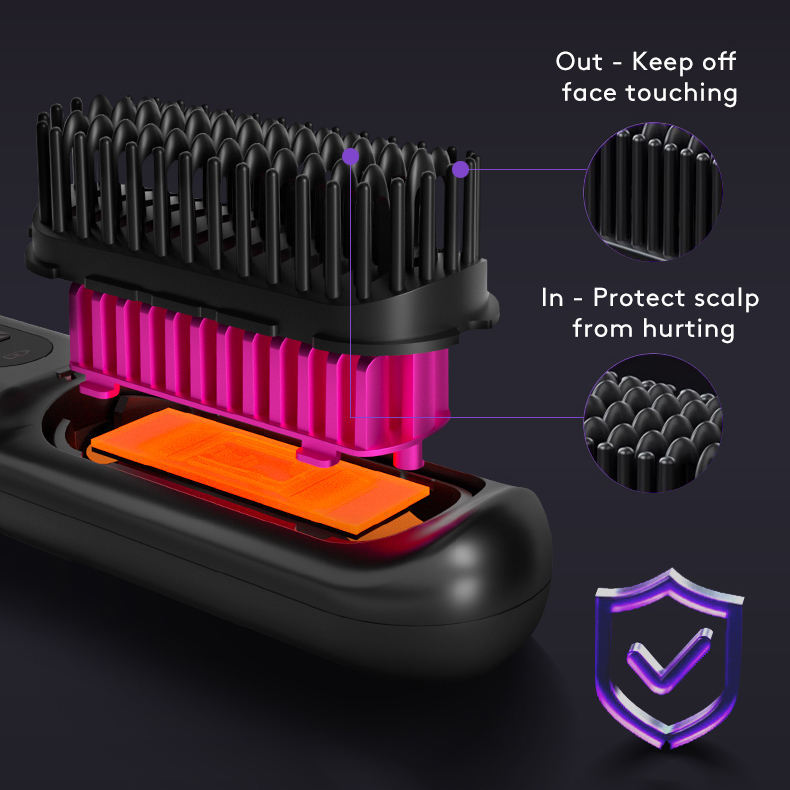 "2-in-1 Wireless Hair Straightener Comb"