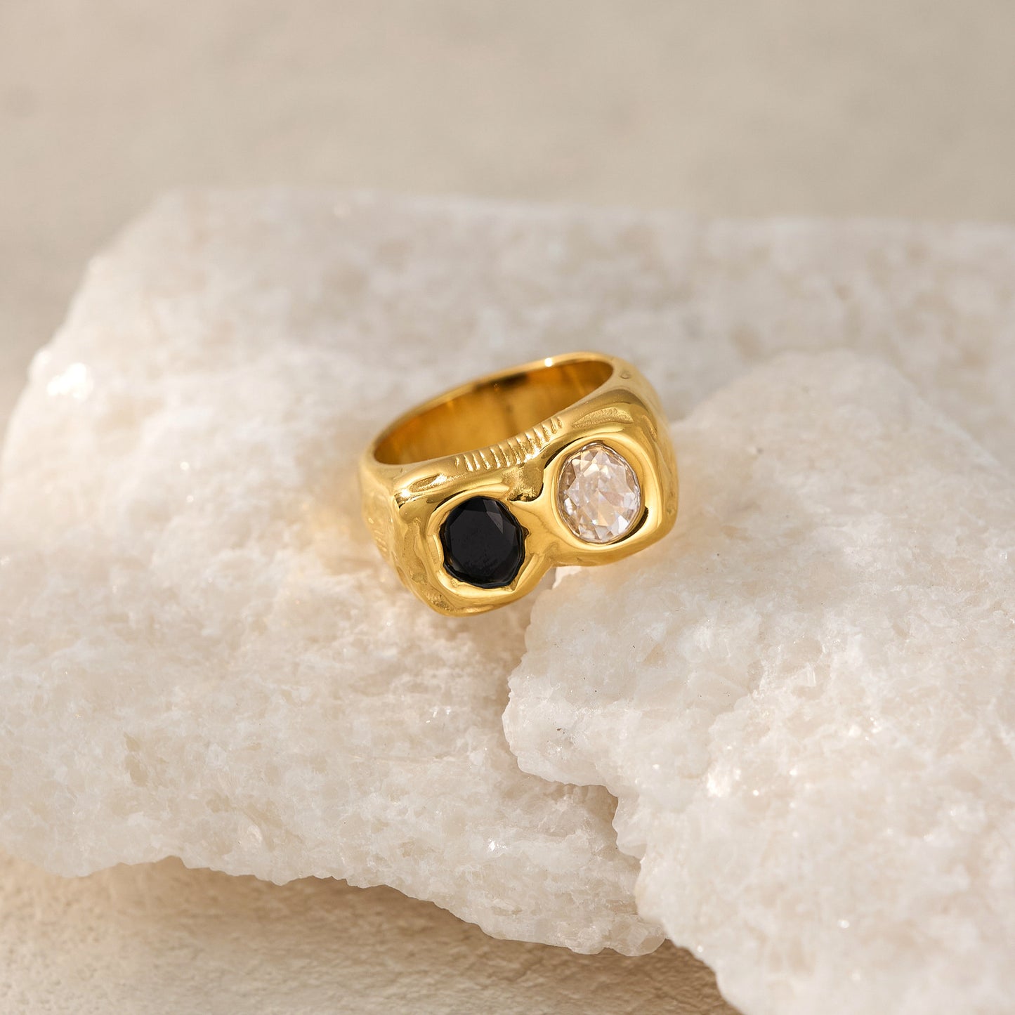 "18K Gold Plated Zircon Ring"