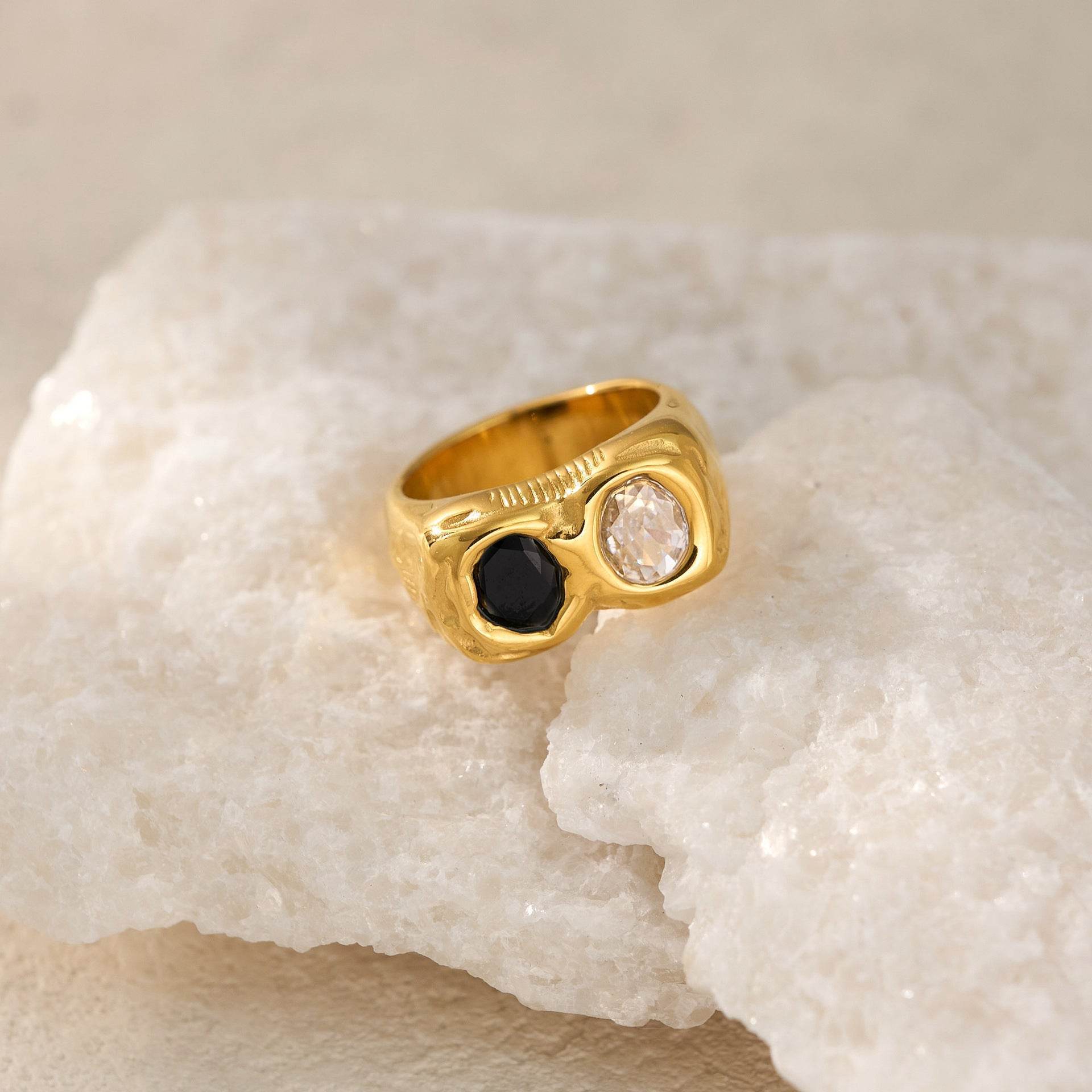 "18K Gold Plated Zircon Ring" - terrifictrend