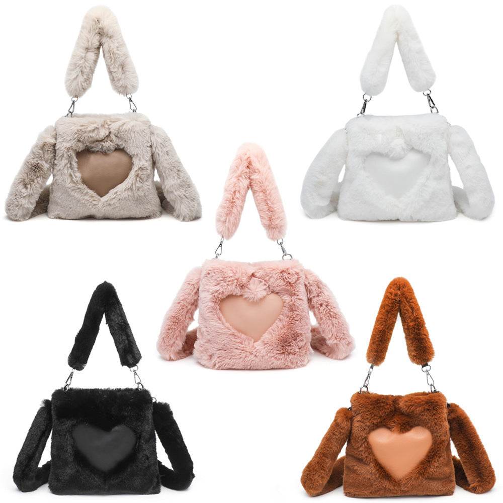 Women Fluffy Shoulder Bag Top-handle Bag Female Autumn Winter Handbag Plush Tote Girls Fashion Shopping Bags Handbags For Women - terrifictrend