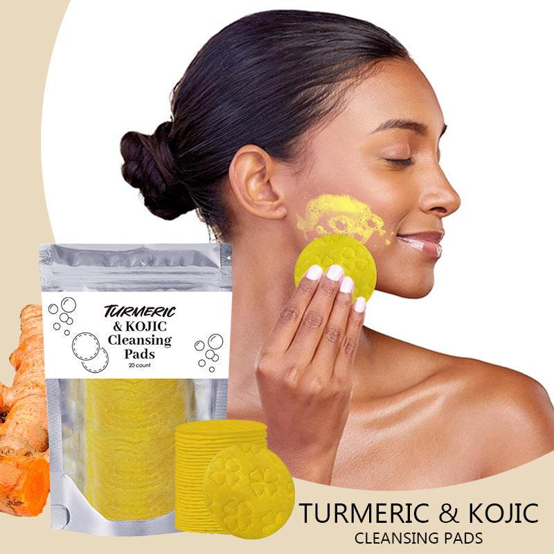 Turmeric Exfoliating Cleansing Pads Compressed Facial Sponges Skin Care Tools For Face Clogged Pores Excess Oil Cleansing - terrifictrend