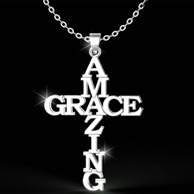 Cross Letter Stainless Steel Necklace - terrifictrend