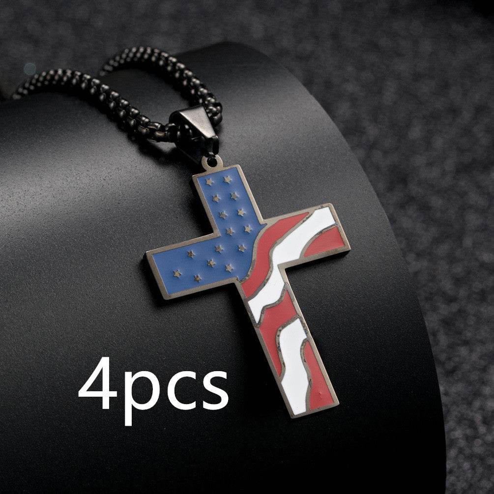Flag Cross Necklace - terrifictrend