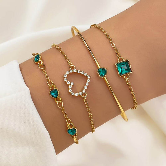 Fashion Vintage Inlaid Lvzuan Square Bracelet - terrifictrend