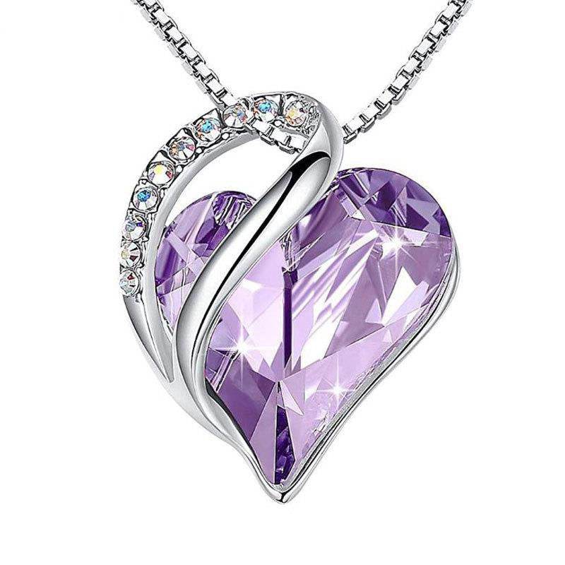 925 Sliver Heart Shaped Geometric Necklace Jewelry Women's Clavicle Chain Valentine's Mothers Day Gift - terrifictrend