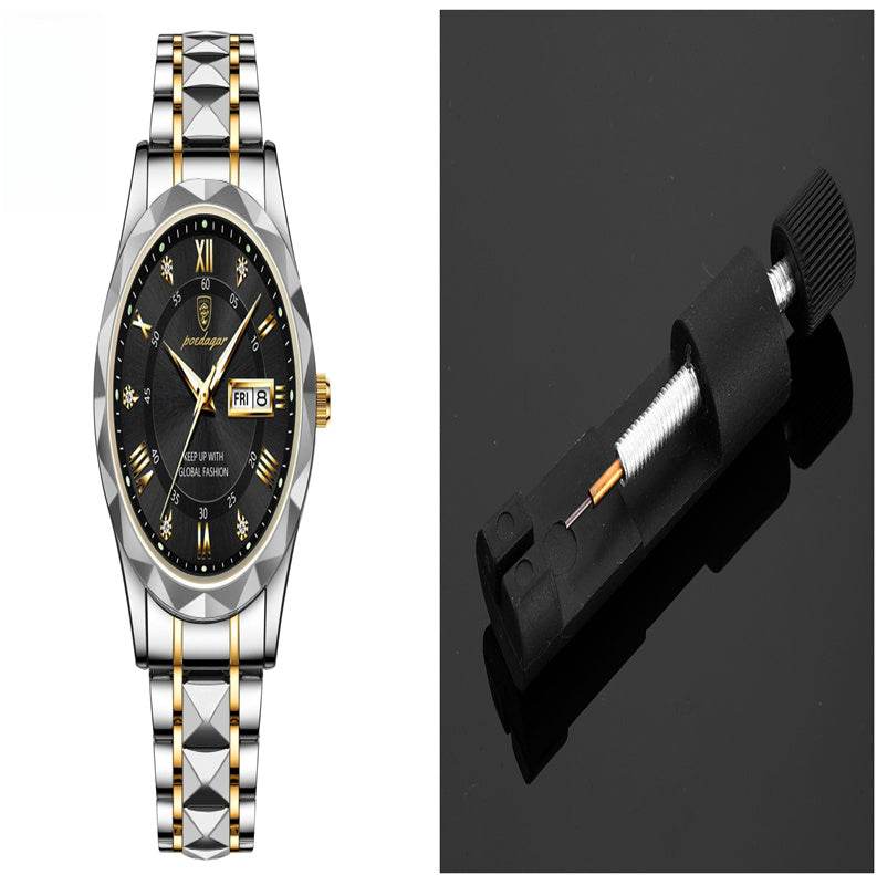 Men's Waterproof Double Calendar Luminous Quartz Watch - terrifictrend