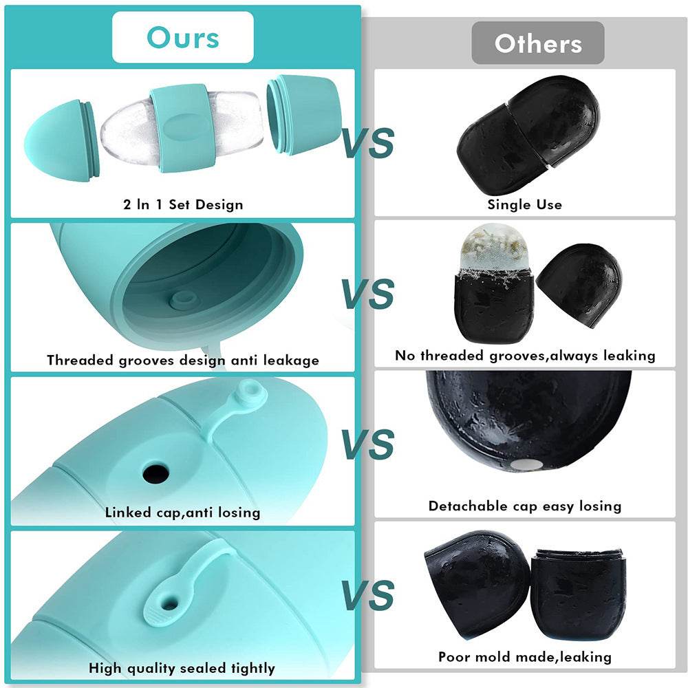 Silicone Ice Face Roller Contour Shrink Pores Remove Dark Circles Massage Skin Beauty Facial Roller For Eyes Neck Skin Care Tool - terrifictrend