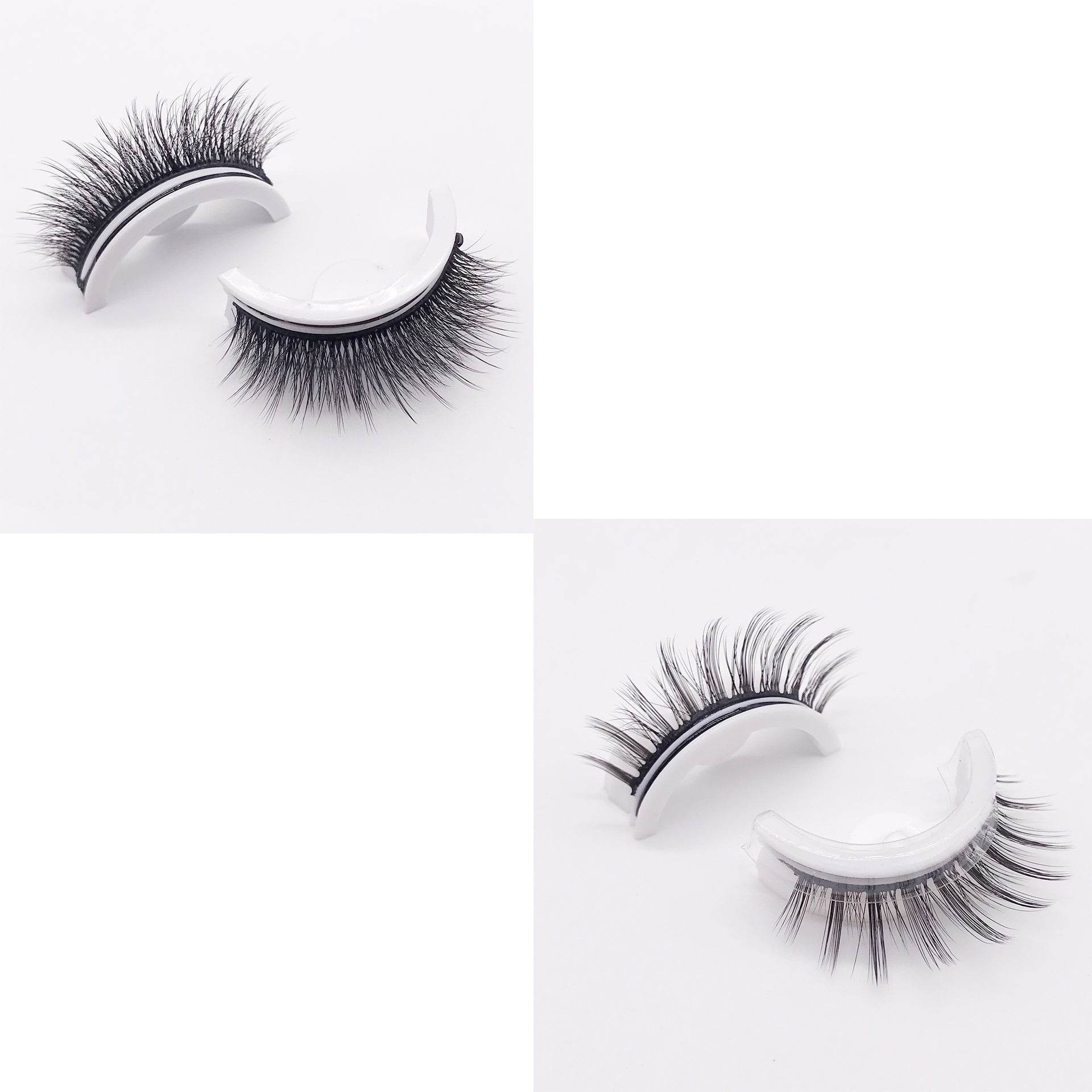 Reusable 3D Mink Lashes Natural False Eyelashes Self Adhesive Fake Glue Free Makeup Eyelash Extension Silk - terrifictrend