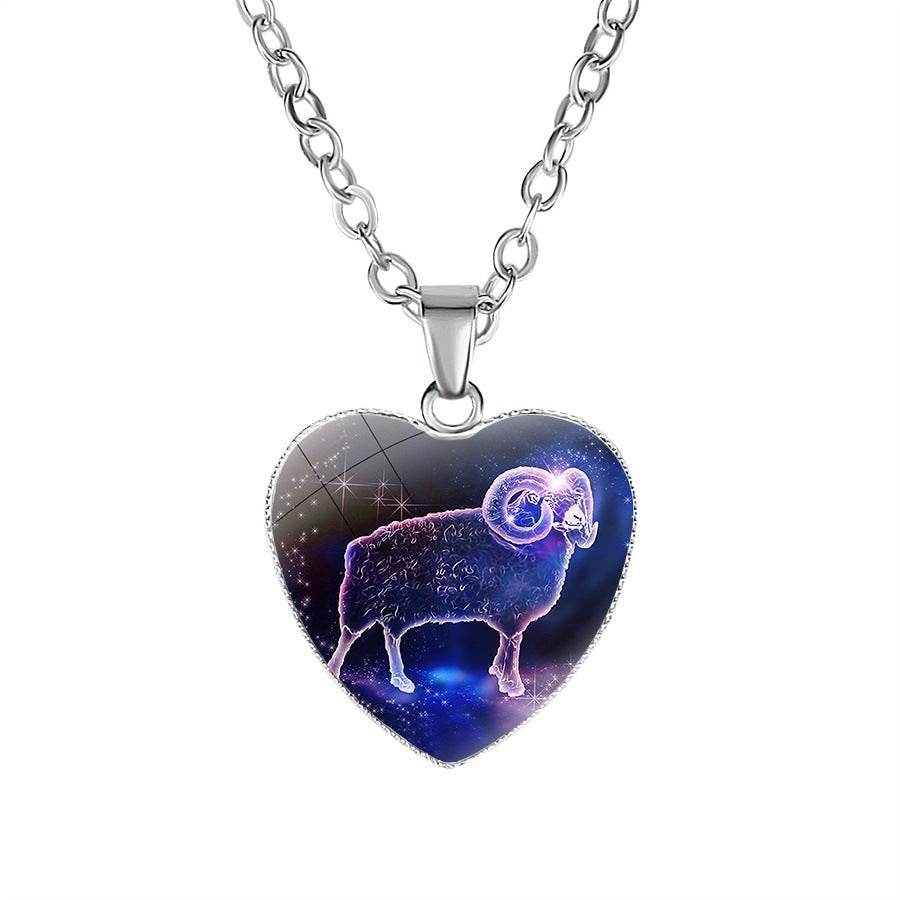 Women's Zodiac Heart Pendant Necklace - terrifictrend