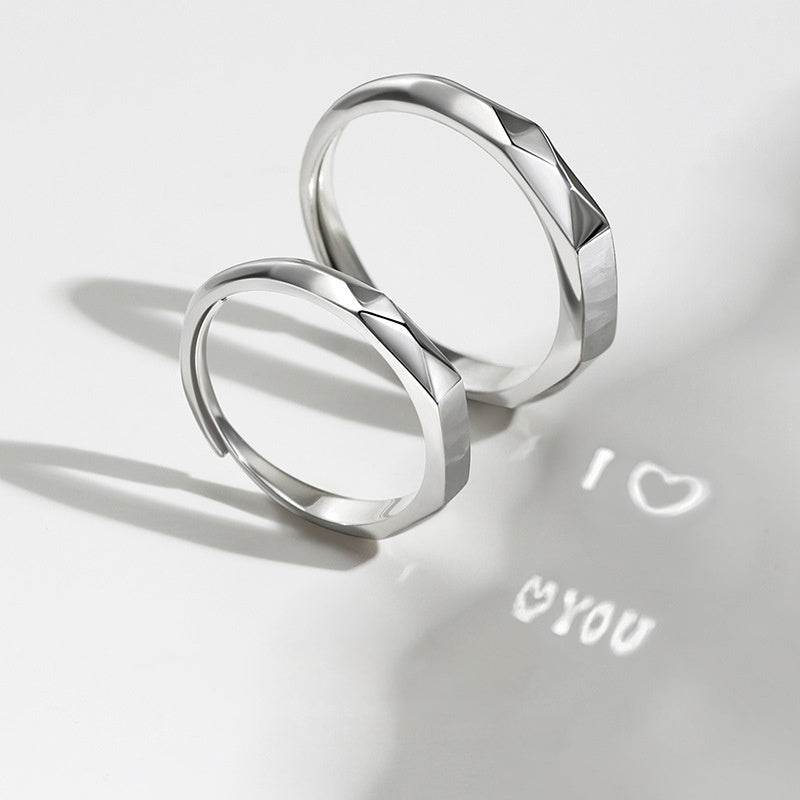 S925 Sterling Silver Rings By Light Reflect Show Surprise Love Pattern Surface Hidden New Jewelry Romantic Party Gift Wedding Engagement - terrifictrend