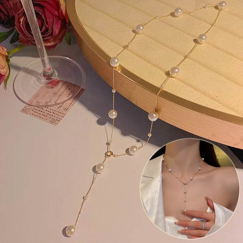 Trendy Pearl Necklace For Women Fashion Starry Pearl Choker Necklaces 2024 Fashion Jewelry Girl Gifts - terrifictrend