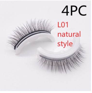 Reusable 3D Mink Lashes Natural False Eyelashes Self Adhesive Fake Glue Free Makeup Eyelash Extension Silk - terrifictrend