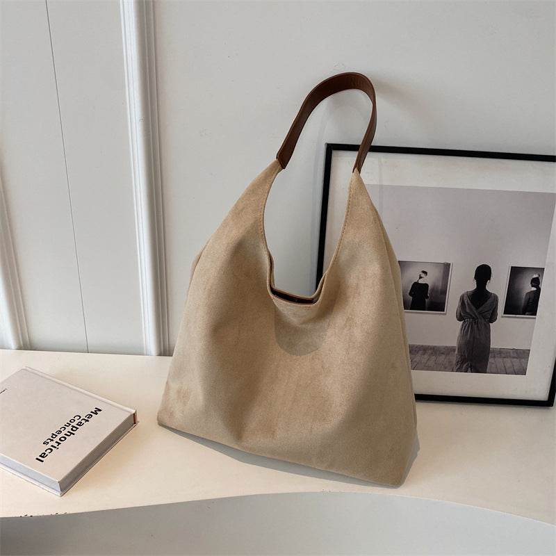 One-shoulder Underarm Bag Women's Large Capacity Shoulder Bag Solid Color Simple Casual Commuter Bag - terrifictrend