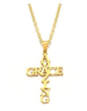 Cross Letter Stainless Steel Necklace - terrifictrend