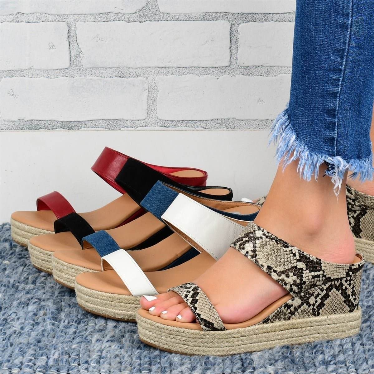 Wedge Heel Slippers Casual Sandals Hemp High Wedge Heel Shoes - terrifictrend