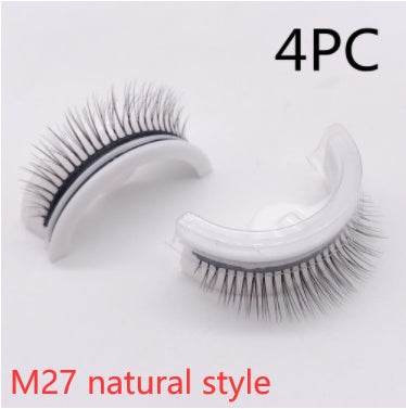 Reusable 3D Mink Lashes Natural False Eyelashes Self Adhesive Fake Glue Free Makeup Eyelash Extension Silk - terrifictrend