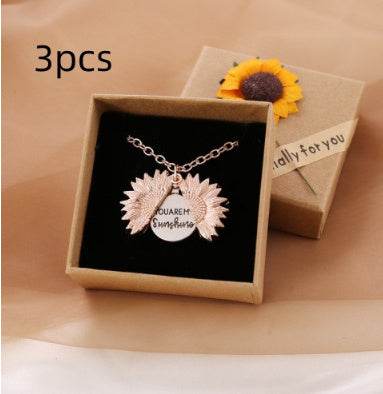 You Are My Sunshine Sunflower Necklace Women Men - terrifictrend