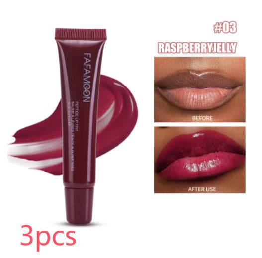Glossy Lip Glaze Waterproof Long Lasting Lip Gloss Glossy Mirror Tea Red Liquid Lipstick Doodle Lip Korean Makeup - terrifictrend