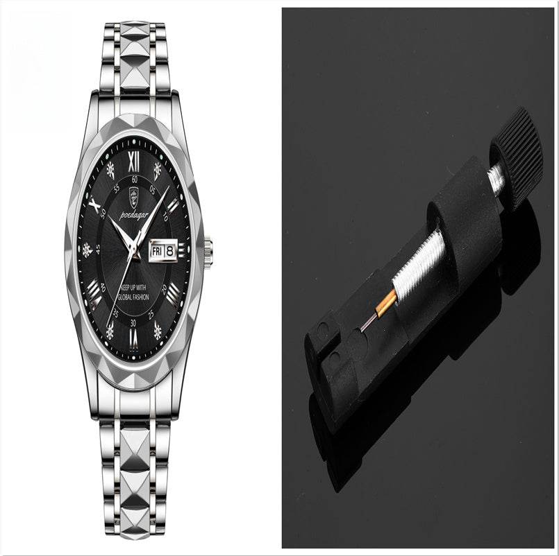 Men's Waterproof Double Calendar Luminous Quartz Watch - terrifictrend