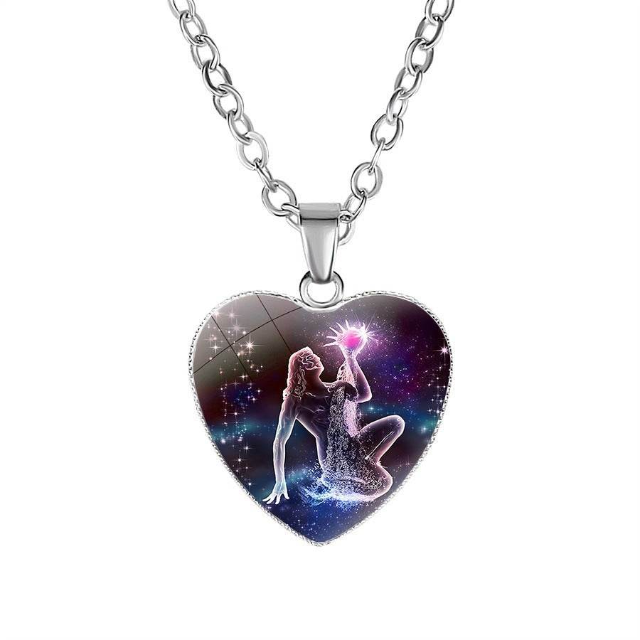 Women's Zodiac Heart Pendant Necklace - terrifictrend