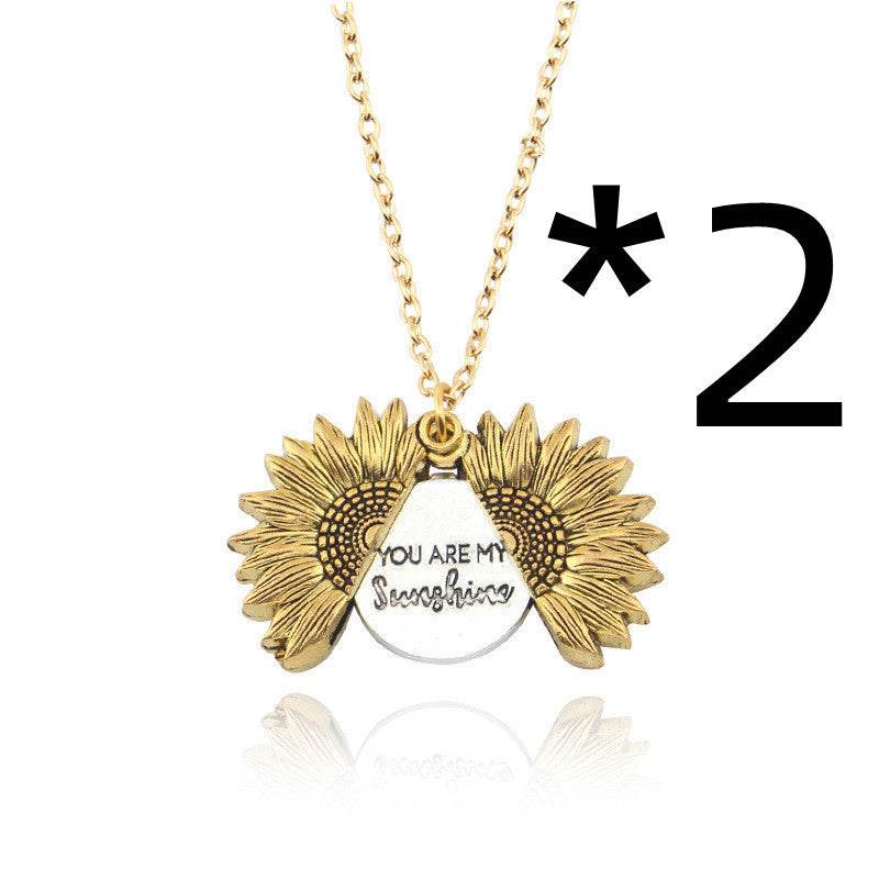 You Are My Sunshine Sunflower Necklace Women Men - terrifictrend