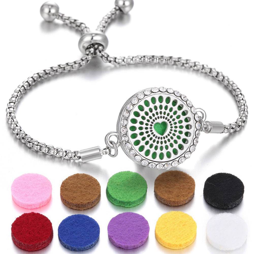 2024 New Kaleidoscope Aromatherapy Bracelet Perfume Essential Oil Diffuser Locket Bracelet Charms Women Aroma Diffuser Jewelry - terrifictrend