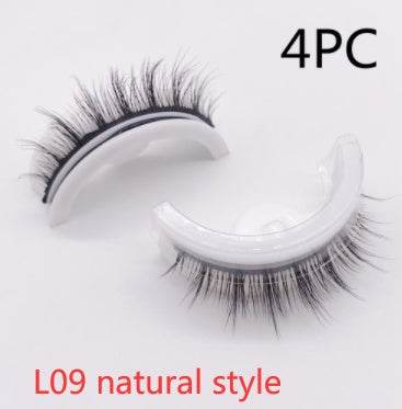 Reusable 3D Mink Lashes Natural False Eyelashes Self Adhesive Fake Glue Free Makeup Eyelash Extension Silk - terrifictrend