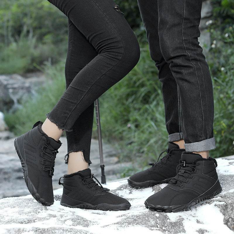 Outdoor Sports Cotton Shoes For Men And Women Winter Warm Slip-on Boots Wear-resistant Anti-ski Thickened Shoes Couple - terrifictrend
