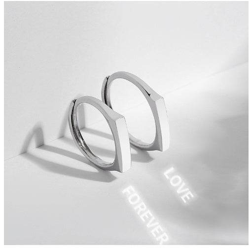 S925 Sterling Silver Rings By Light Reflect Show Surprise Love Pattern Surface Hidden New Jewelry Romantic Party Gift Wedding Engagement - terrifictrend