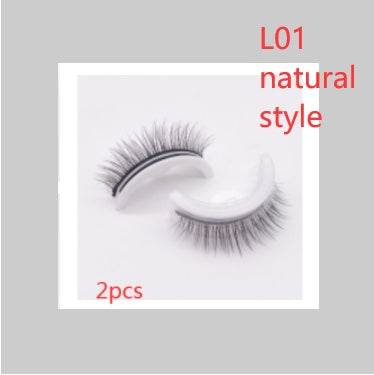 Reusable 3D Mink Lashes Natural False Eyelashes Self Adhesive Fake Glue Free Makeup Eyelash Extension Silk - terrifictrend