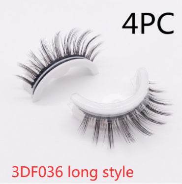 Reusable 3D Mink Lashes Natural False Eyelashes Self Adhesive Fake Glue Free Makeup Eyelash Extension Silk - terrifictrend