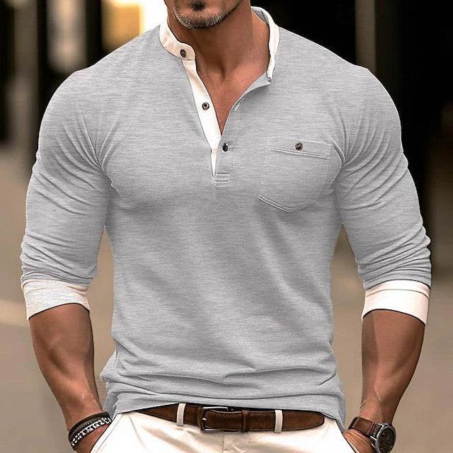 Personality Men's Long Sleeve Round Neck T-shirt - terrifictrend