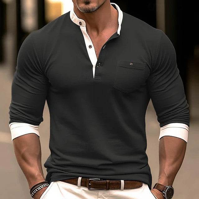 Personality Men's Long Sleeve Round Neck T-shirt - terrifictrend